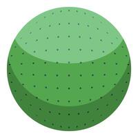 Kiwi fruit isometric icon showing a round green fruit with small black dots vector