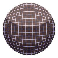 Brown sphere covered with a grid creating a geometric pattern vector