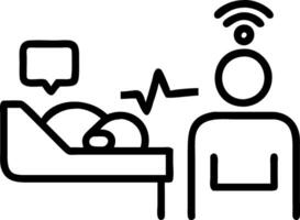 hospital environment technology adoption advanced monitors telemedicine AI diagnostics interconnected records lean operations future ready approach vector