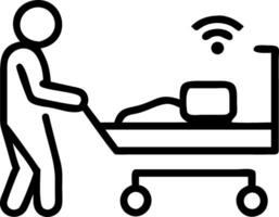 hospital environment mobile equipment rolling carts portable scanners flexible tools shift stations easy adapt swift transitions no delay vector