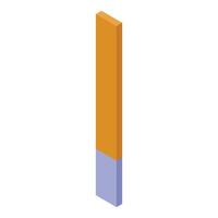 Vertical divided bar chart representing data analysis and statistics vector
