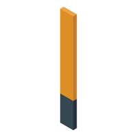 Parking bollard separating parking spaces isometric view vector