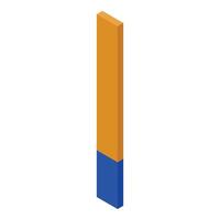 Vertical bar graph showing market share and growth vector
