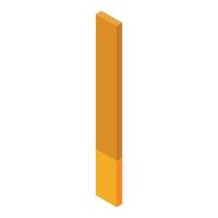 Golden rectangular prism representing data analysis and statistics vector