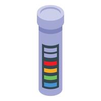 Express covid test showing positive result with colored stripes on a white background vector