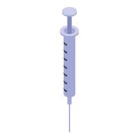 Medical syringe showing empty cylinder and plunger for injecting medicine vector
