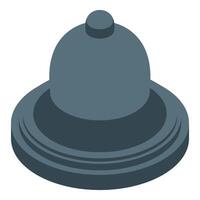 Reception service bell ringing for attention in hotel lobby vector