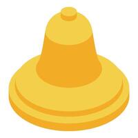 Golden bell ringing, creating a festive atmosphere with its beautiful sound vector