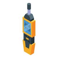 Digital thermo hygrometer showing temperature and humidity vector
