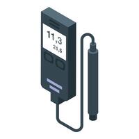 Digital thermometer showing temperature and humidity levels vector
