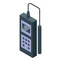 Digital soil meter measuring soil temperature and moisture content vector