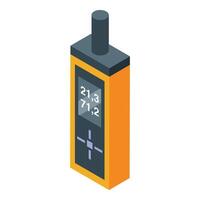 Electronic distance meter measuring tool showing values on display vector