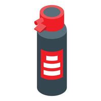 Red and grey spray can with isometric projection vector