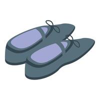Comfortable gray flat shoes with bow tie showing elegance and style vector
