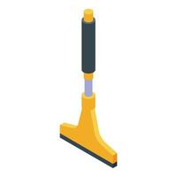 Cleaning squeegee with ergonomic handle for efficient washing and drying vector