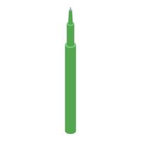 Green felt tip pen for drawing and writing on white background vector