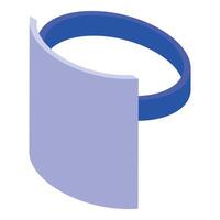 Protective face shield preventing infection isometric icon vector
