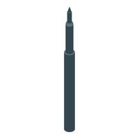 Closed marker pen standing upright in isometric view vector