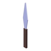 Cold weapon spear pointing upwards on white background vector