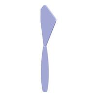 Palette knife standing upward, painting tool for mixing and applying colors vector