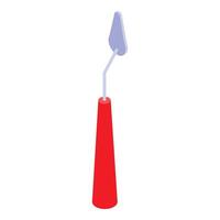 Palette knife with red handle creating modern digital art vector