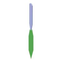 Chisel for sculpting wood and stone material with isometric projection vector