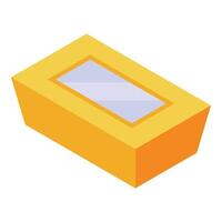 Gold bar representing investment, savings, and wealth accumulation vector