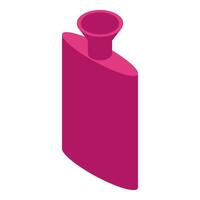 Pink hip flask isometric liquor container for alcohol vector