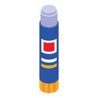 Blue glue stick providing strong and reliable adhesion for various projects vector