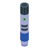 Electronic cigarette showing battery level while charging vector