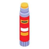 Red glue stick providing strong and reliable adhesion for various projects vector
