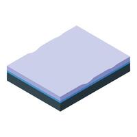 Orthopedic mattress layers showing memory foam and support structure vector