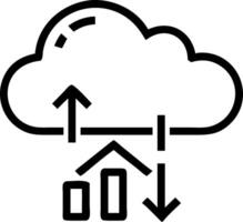 ERP on cloud and software and performance vector