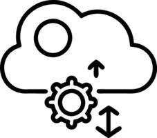 ERP on cloud and software and efficiency vector