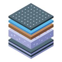 Breathable mattress layers showing modern materials and innovative design vector