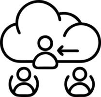 ERP on cloud and software and collaboration vector