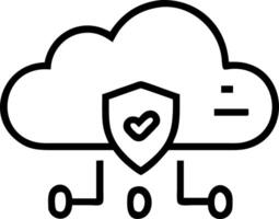 ERP on cloud and platform and security vector