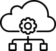 ERP on cloud and platform and cloud vector