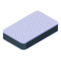 Orthopedic mattress with wave pattern providing comfortable sleep vector