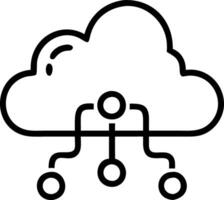 ERP on cloud and platform and collaboration vector