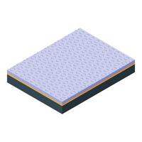 Orthopedic mattress with memory foam providing comfort and support vector