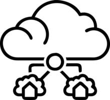 ERP on cloud and software and cloud vector