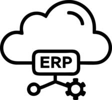 ERP on cloud and platform and deployment vector