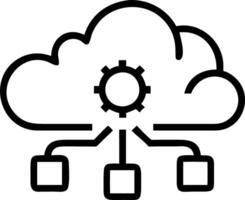 ERP on cloud and management and scalability vector