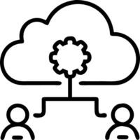 ERP on cloud and platform and accessibility vector