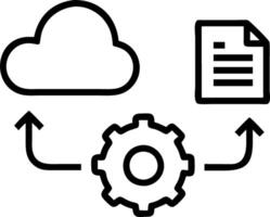 ERP on cloud and management and efficiency vector