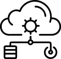 ERP on cloud and management and accessibility vector