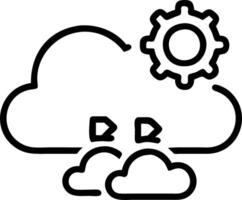 ERP on cloud and enterprise and collaboration vector