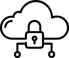 ERP on cloud and enterprise and security vector