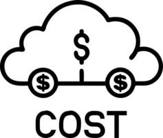 ERP on cloud and enterprise and cost effectiveness vector